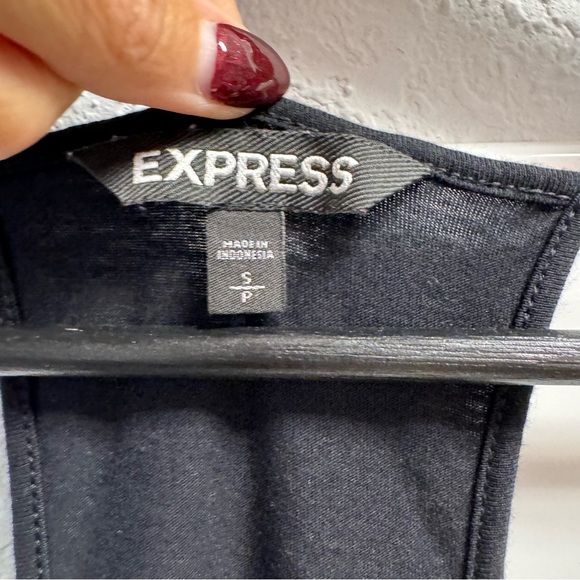 Express Black strappy elastic waist Modal Cotton sundress SM - Picture 4 of 6